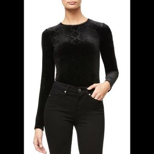 Good American Snakeskin Burnout Thong Bodysuit